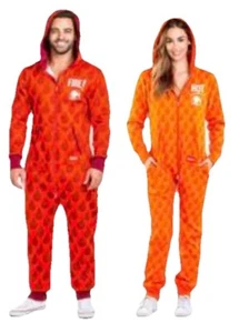 Mono Tipsy Elves Taco Bell Salsa Caliente Cremallera Naranja Llama Adulto PEQUEÑO - Imagen 1 de 3