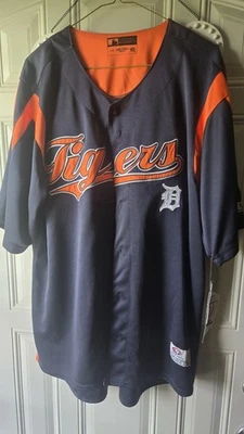 MLB/Polyester/Button/Up/Shirt(Detroit/Tigers)New/With/Tags/Size/Large/Nice - Image 1 of 3