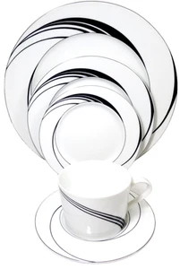 WHITE PEARL Block Spal 5 Piece Place Setting NEW Portugal design by Jack Prince - Picture 1 of 24