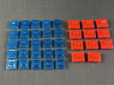 1999 MONOPOLY POKÉMON 25 BLUE POKE CENTERS & 11 RED POKE MARTS REPLACEMENT PARTS - Image 1 of 4