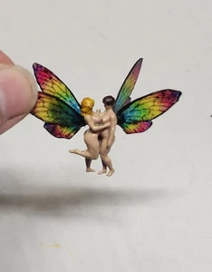 Request Order One Of A Kind Female Fairy Couple With Rainbow Wings I:64th Scale - Picture 1 of 15