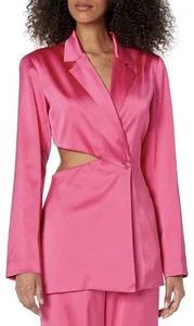 Porsha Williams x The Drop Damen Schwarz Cutout Taille Blazer Hot Pink Gr. M Neu mit Etikett - Bild 1 von 6