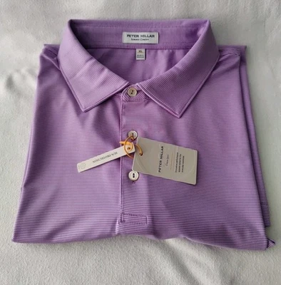 NUEVO CON ETIQUETAS XLARGE Polo Peter Millar Jubilee Corona a Rayas Verano Confort Precio de venta sugerido por el fabricante $108 Foto 1 de 4