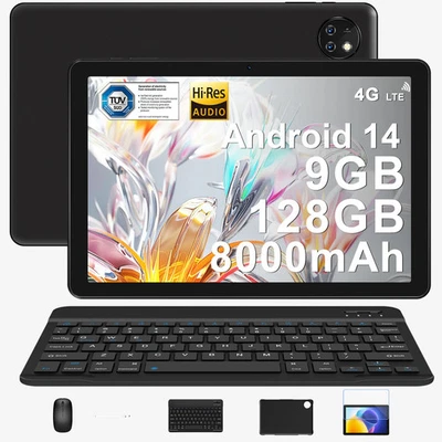 T10W Tablet PC Android 14 10.1 Inch TÜV Certified Display 4GB 128GB Quad Core - Image 1 of 4