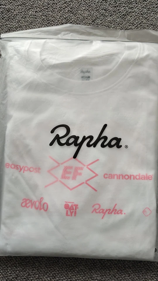 Rapha Men's Long Sleeve Cotton T-Shirt. Size M, White. EF Pro Cycling Team - Image 1 of 1