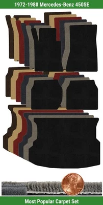 Juego de alfombrillas Ultimat personalizadas para Mercedes-Benz 450SE 1972-1980 (5 piezas) #XNF Foto 1 de 4