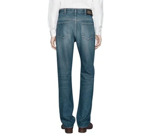 Authentic Men's Gucci Blue Stonewashed Straight Leg Denim Jeans 623953 New - Picture 1 of 6