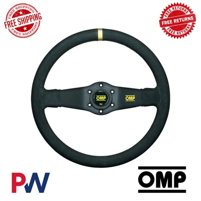 Volante con plato OMP Racing Rally 350 mm de diámetro Gamuza pequeña negra OD0-1951-071 Foto 1 de 2