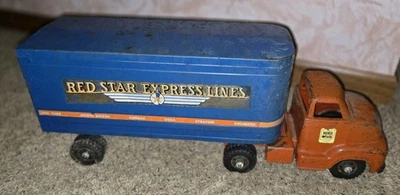 Vintage Original Buckeye Dunwell “Red Star Express Lines” Trailer Truck - Image 1 of 4