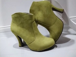 STREET* STIEFELETTEN GR 39 IN LEMON / GRÜN ,REISSVERSCHLUSS, BLOGGER NEUW. - Bild 1 von 8