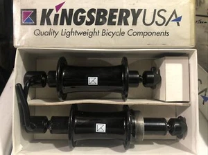 Vintage Pair NOS KINGSBERY Front & Rear Bicycle Hubs 28-28 Road 126mm - Picture 1 of 12