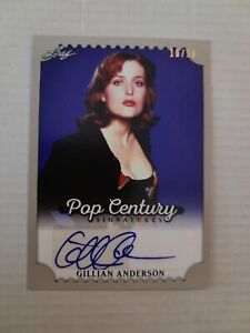 Gillian Anderson /10 Silver Autograph Card 2016 Leaf Pop Century The X Files 