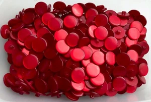 19mm 30L Red Polished Pearlescent Shank Jacket Craft Buttons Button S170A - Picture 1 of 1