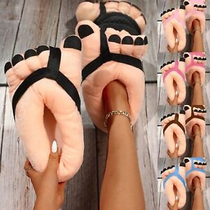 Womens Cartoon Detail Novelty Slippers For Women And Men Warm Slide in Shoes