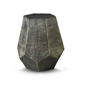 Steve Silver Living Room End Table 18.5" x 18.5" x 21.5" Metal Hexagon Brass - Picture 1 of 5