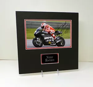 Nicky HAYDEN Signed Mounted 12x8 MotoGP Ducati Photo Display 2 + Dealer COA - Picture 1 of 1