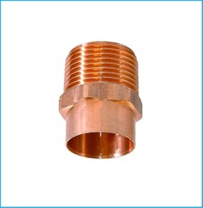 Adattatore maschio rame rame EZ-FLUID 1/2" C X MIP raccordo saldatore senza piombo (1) - Foto 1 di 2