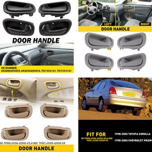 Manija de puerta interior negra/beige negra delantera trasera para Toyota Corolla 98-02 - Imagen 1 de 40