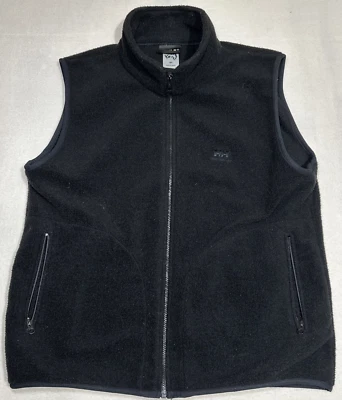 Helly Hansen Vtg Mens Size XL Full Zip Black Fleece Vest Jacket Polyester - Image 1 of 4