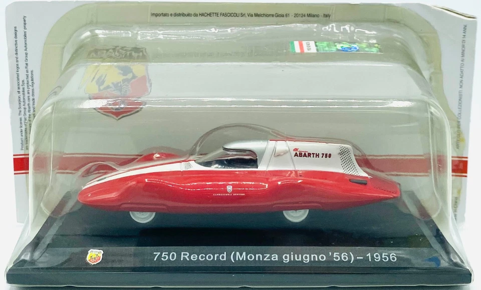 EBOND Modellino Abarth 750 Record Monza Giugno 56 - 1956  Hachette - 1:43 - 0333 - Immagine 1 di 1