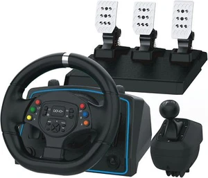 Rennlenkrad für PC mit Pedalen und Sechsgang-Schaltknüppel für PS4,PS3,Xbox One - Bild 1 von 7