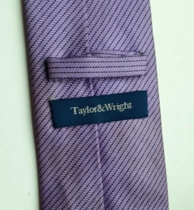 Vintage Old Retro Style 1980s Yuppie Smart Tie Mauve Purple original - Picture 1 of 11