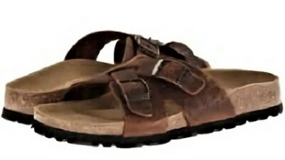 Birkenstock Betula Criss Sandals Mocha Brown Suede Leather Sz 37,  L 6   NEW  - Image 1 of 4