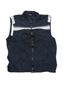 Nike Golf Vest Jacket Black Gray Men’s Size Large Full Zip Zipper Pockets - Picture 1 of 4