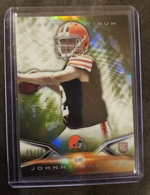 2014 Topps Platinum Johnny Manziel RC Camo Refractor SSP /10 - Image 1 of 2