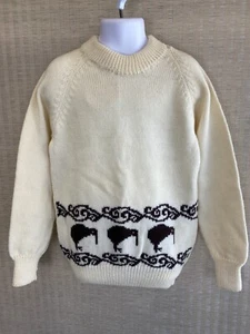 NWT Vintage Home Knitted New Zealand 100% Wool Hand Knit KIWI Sweater Child 7/8 - Picture 1 of 4