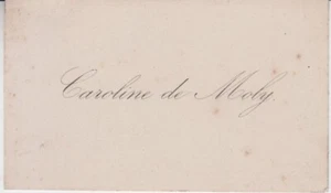 Visitenkarte von Caroline de MOLY, Madame Georges SERVILLE - Toulouse, 19. Jh. - Bild 1 von 1