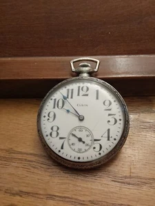 1923 ELGIN Pocket Watch - 12s 15 Jewels - RUNNING! - Picture 1 of 4