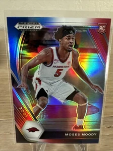 2021 Panini Prizm Draft Picks Red/White/Blue Prizm #11 Moses Moody RC Arkansas - Picture 1 of 2