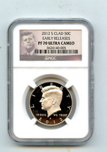 2012-S NGC PF70 UCAM EARLY RELEASES KENNEDY HALF DOLLAR COIN!!