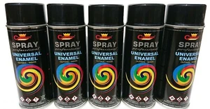 Lackspray RAL 9005 MATT Sprühfarbe Sprühlack Spraydose Lack 400 ml Farbe 5 Stück - Bild 1 von 1