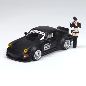 Mini Station RWB Porsche 964 Samurai w Figure Matte Black - Picture 1 of 4
