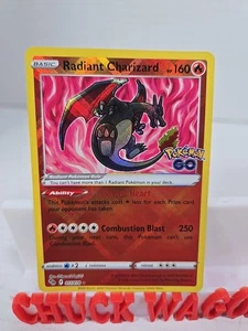 Pokémon TCG Radiant Charizard Pokemon GO 011/078 Holo Radiant Rare - Bild 1 von 2