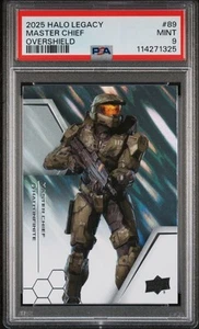 2025 UPPER DECK HALO LEGACY COLLECTION 89 MASTER CHIEF OVERSHIELD SP PSA 9 POP 1 - Picture 1 of 2