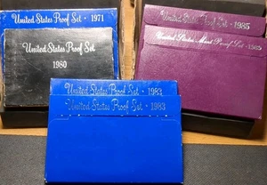 Mixed Proof Set Lot. 1971, 1980, 1983(2), 1985, 1989. 6 Beautiful Sets! 🤩 - Picture 1 of 6