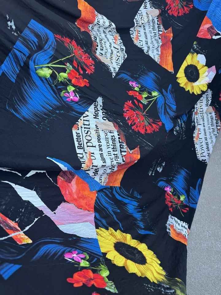 Deadstock Jersey Stretch Knitted Fabric By The Yard 100% Cotton  Fabric Width 55 - Image 1 of 4