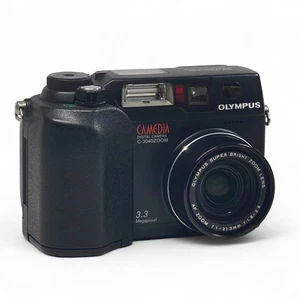 Olympus CAMEDIA C-3040 Zoom 3.3MP Digital Camera Black Retro Digicam - Picture 1 of 9