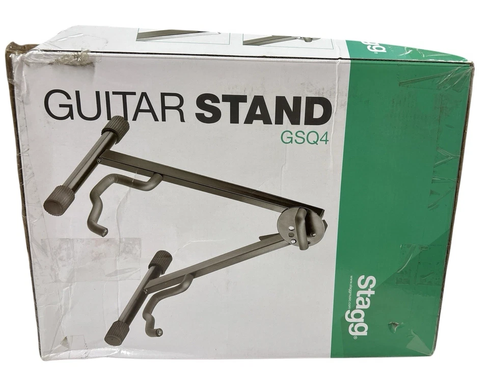 Stagg GSQ4 Q-Series A-Frame Guitar Stand with Body Rest - Black