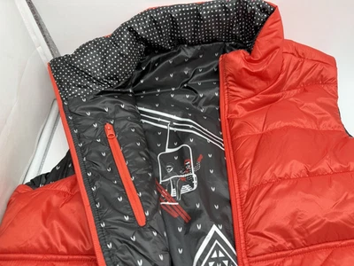 Krimson Klover Vest Reversible Ski Print Red Black Quilted Women’s Size Large - Image 1 of 4