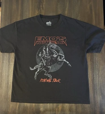 Camiseta Emo’s Not Dead Revival Tour XL END Ajuste Premium Reliquia Algodón Negra Foto 1 de 4