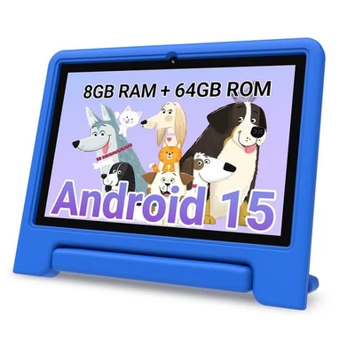 2025 Kids Tablet, 10.1 Inch Android 15 Tablet for Kids, 8+64GB Storage (1TB E... - Image 1 of 4