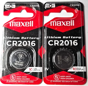 2 PACK CR2016 MAXELL (MADE IN JAPAN) DL2016 ECR2016 (GREAT EXP 2034) FREE SHIP - Picture 1 of 2