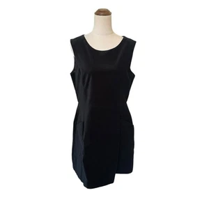 Princess Highway Sz 12 Black Velvet Pinafore Tunic Dress Winter Retro Classic - Picture 1 of 9