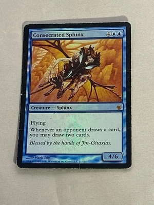 MTG FOIL Consecrated Sphinx Mirrodin Besieged Magic the Gathering - Image 1 of 2