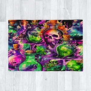 A Potion For Every Occasion - Blanket 120cm x 175cm, Magic Poison Skulls Witch - Picture 1 of 6