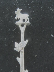 Sterling Silber Souvenir Löffel Kanada 3-dimensional Elch Endstück 4 3/4 Zoll - Bild 1 von 2